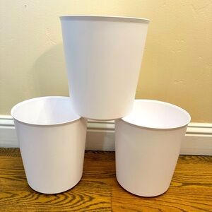 Set of Three White Wastebaskets Target Brand New